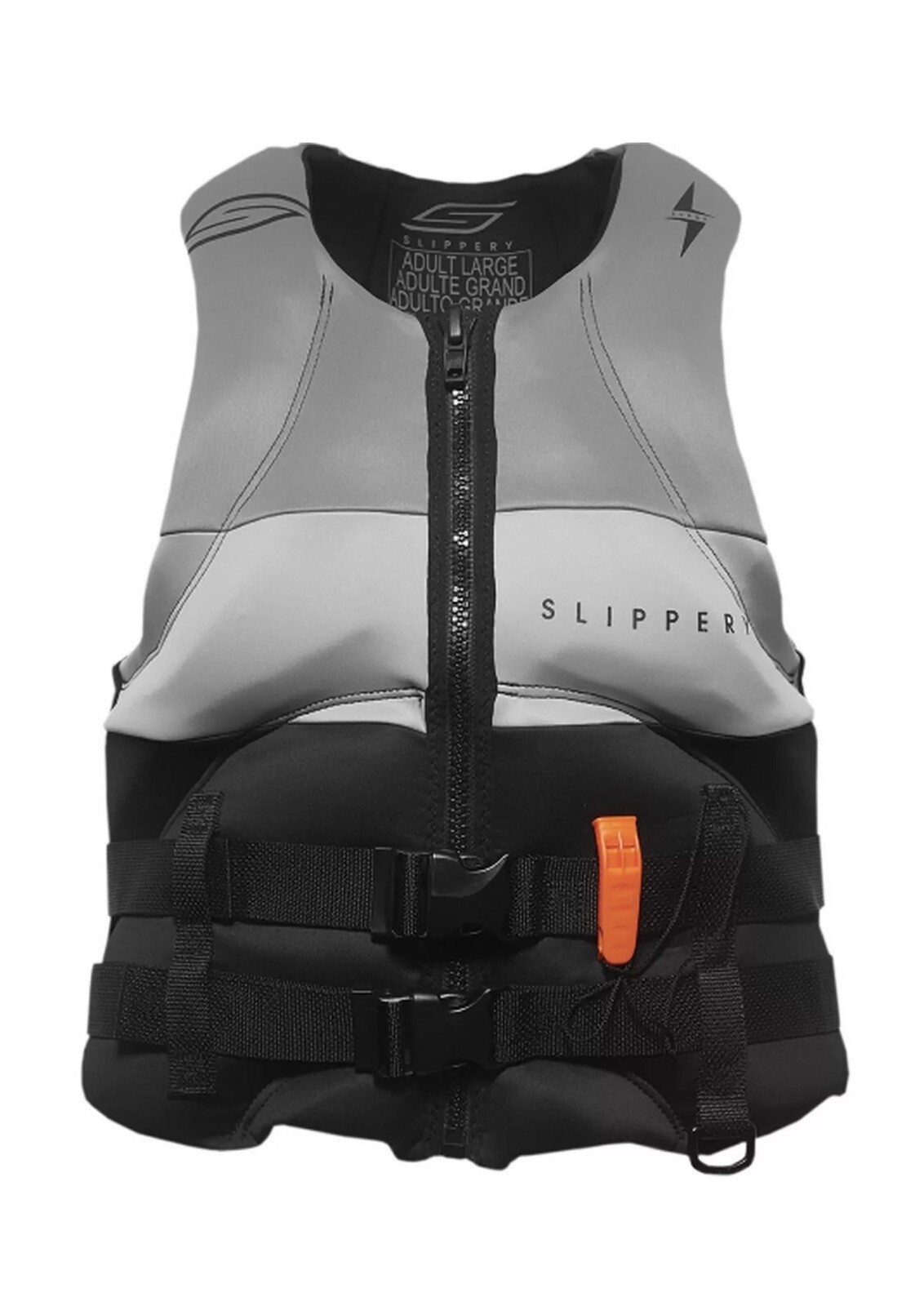Slippery Surge Neo Life Vest Jacket Black Charcoal Adult Small PFD Jet Ski Water