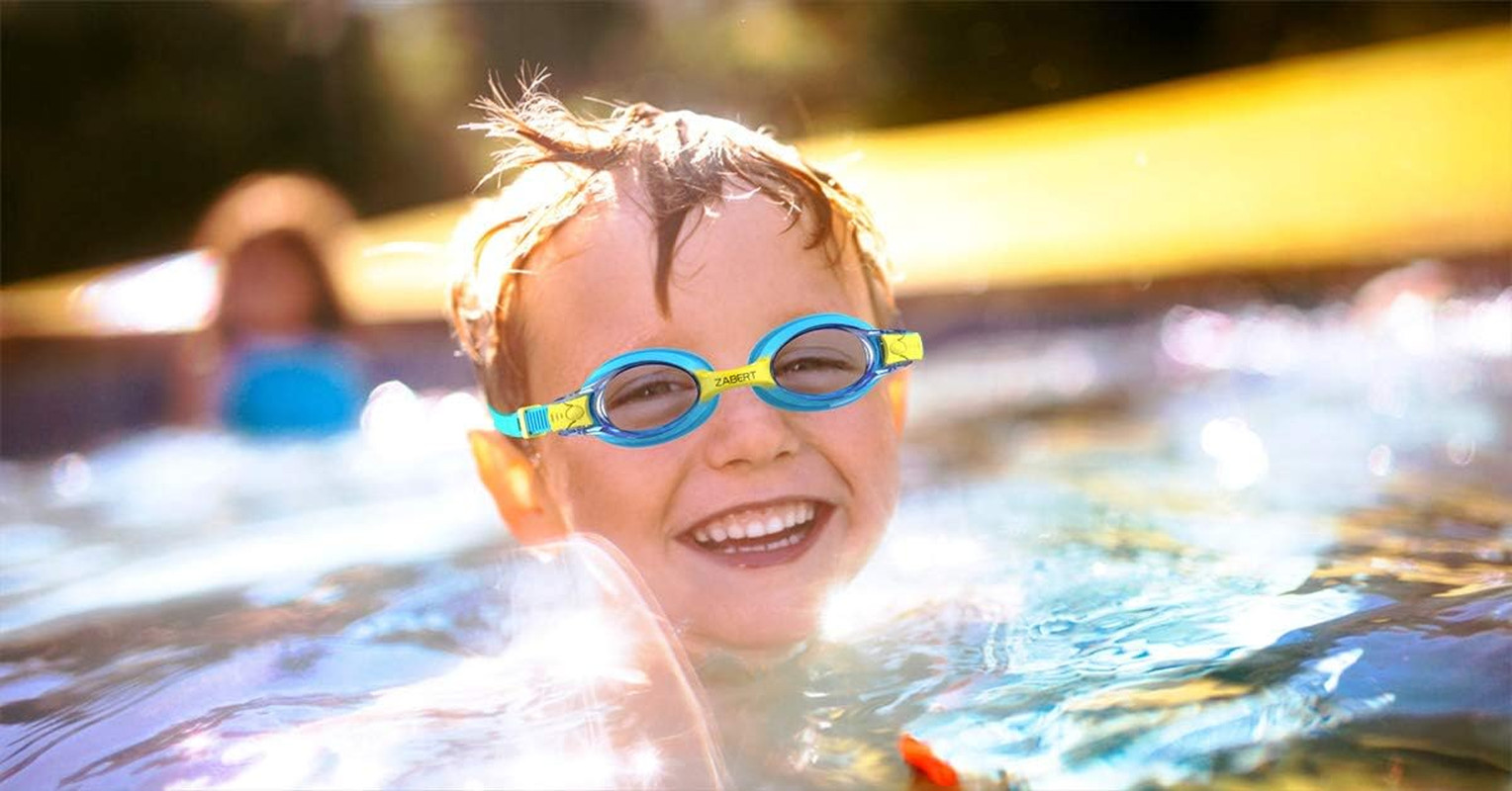 K20 Swimming Goggles for Kids Girls Boys Age 3-10 Years Old, Anti-fog 100% UV Pr