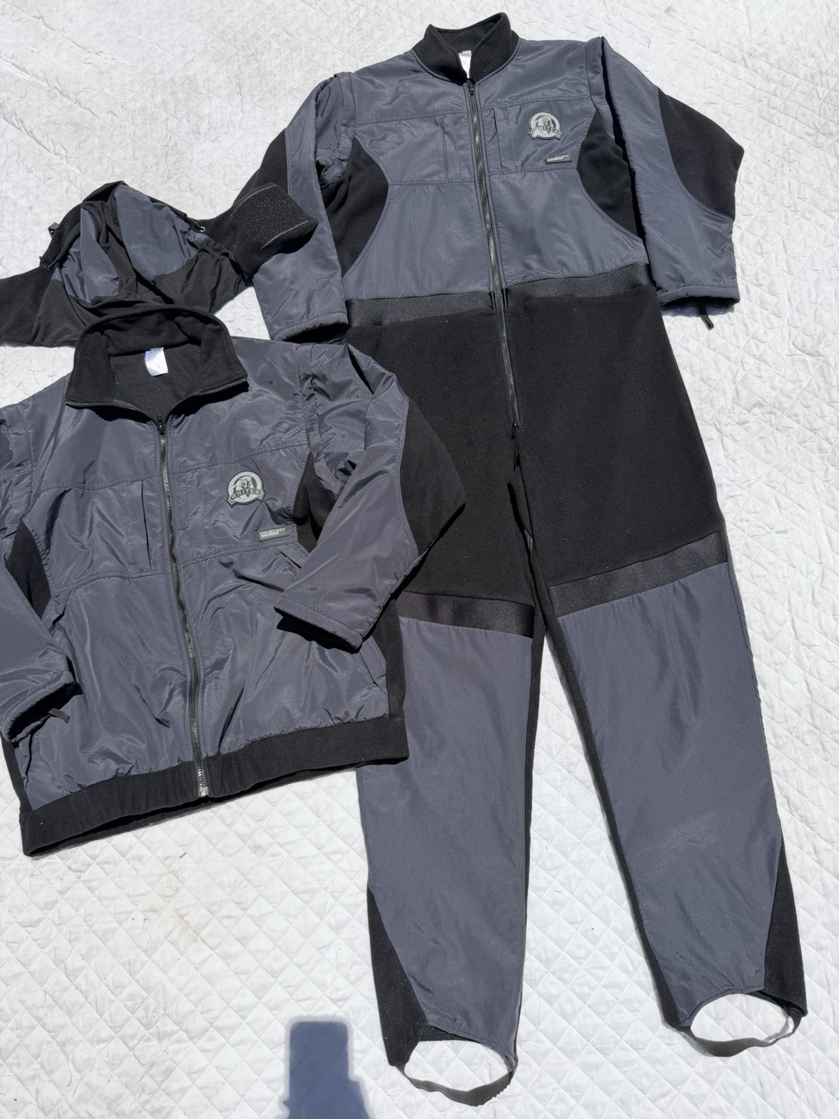 2 Piece Set Whites Jacket Undergarment Dry Suit Mens 2xL DiveDry Glacier Scuba