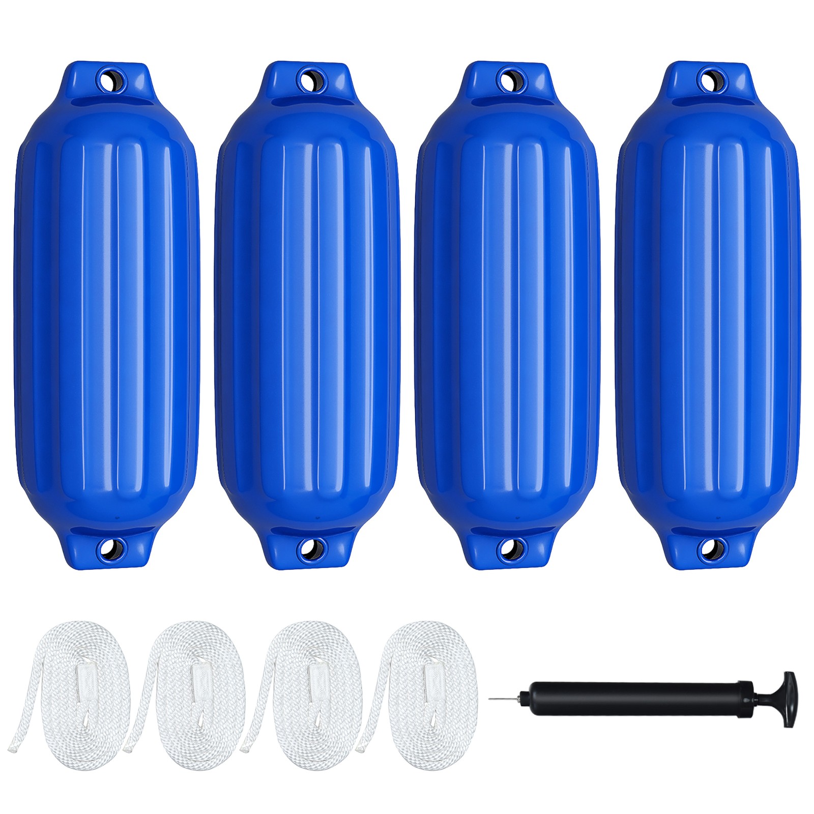 Pack of 4 23″ Boat Fenders Marine Bumper Hand Inflatable Blue
