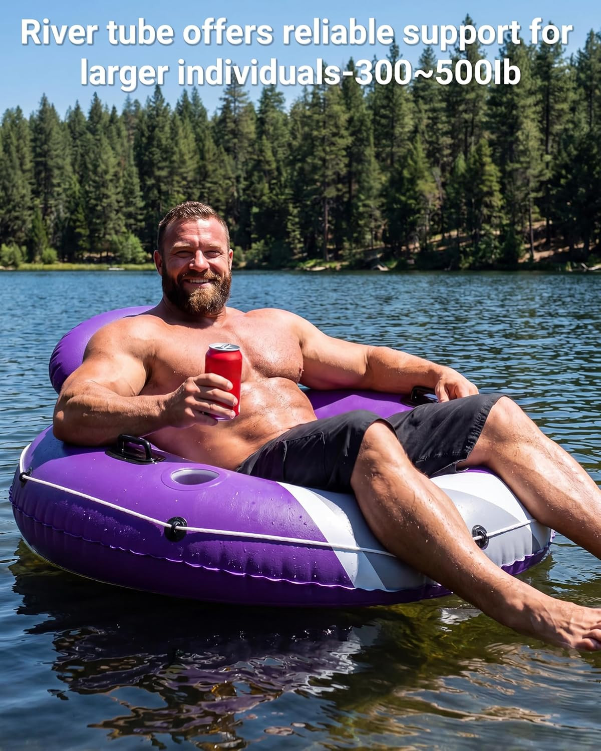 River Tube for Adults, 48‘’ Tube for River Floating, Heavy Duty River Tube for B