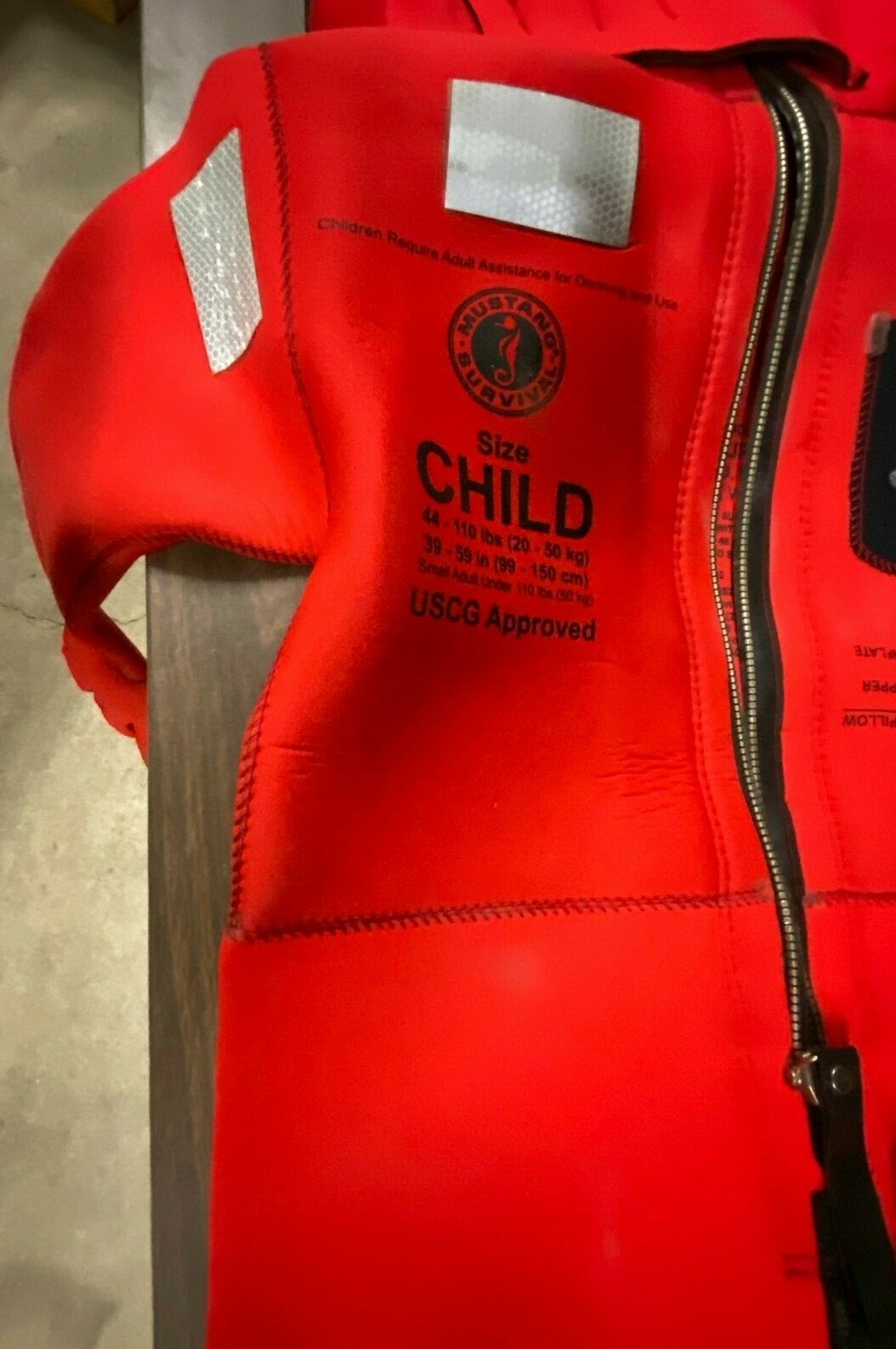 Mustang Survival Cold Water Neoprene Immersion Suit, CLOSE-OUT, Child, New,1/lot