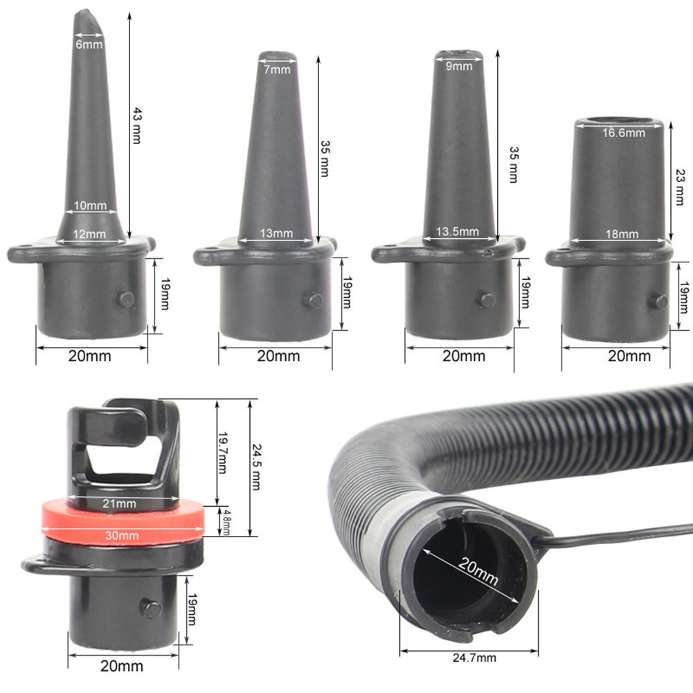 Air Pump Hose Tube Hand Inflatable Tube Hand Pump Hose 5 Different Nozzle Sizes
