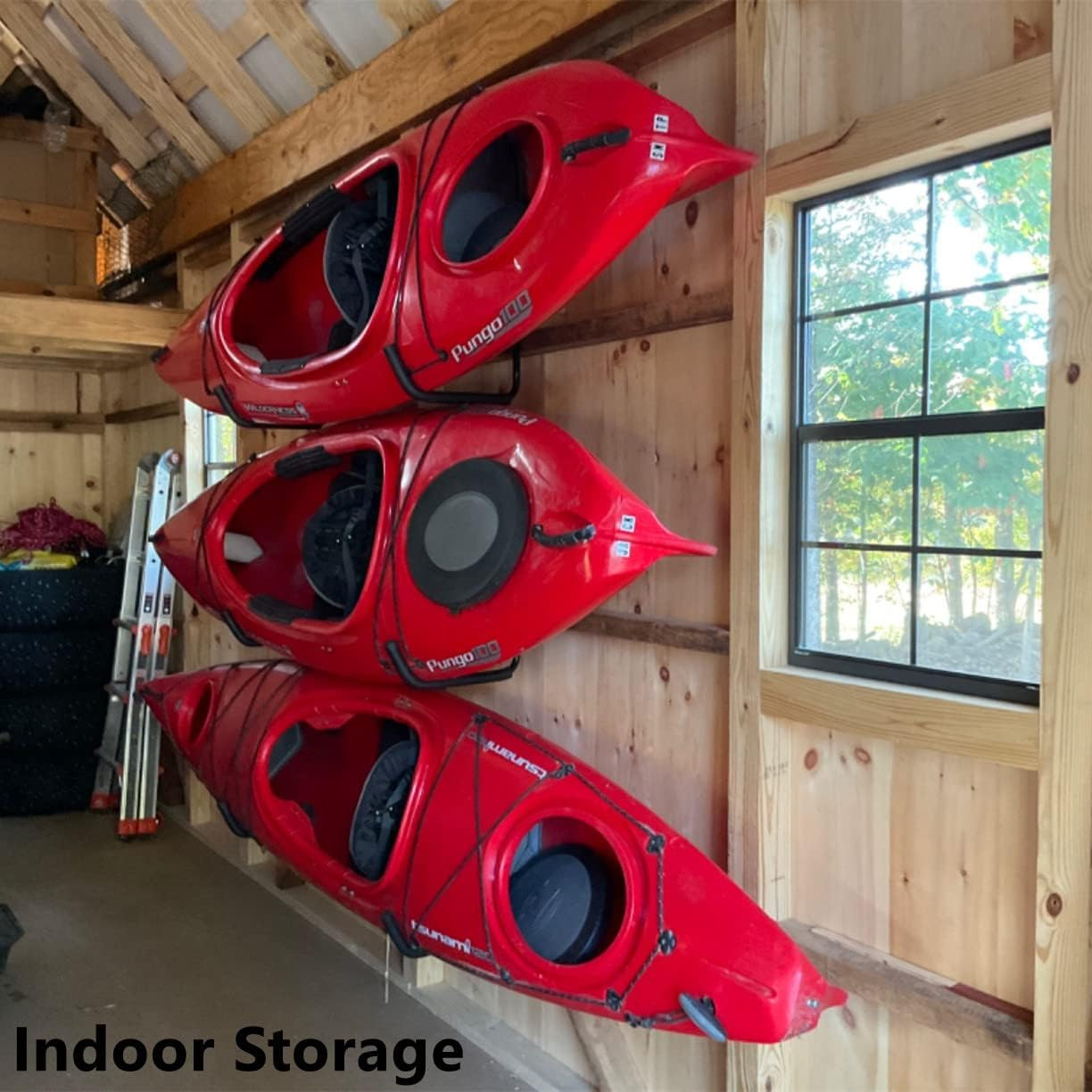 Kayak Storage Racks, Heavy Duty Garage Storage SUP Hooks, Wall Mount Surfboards