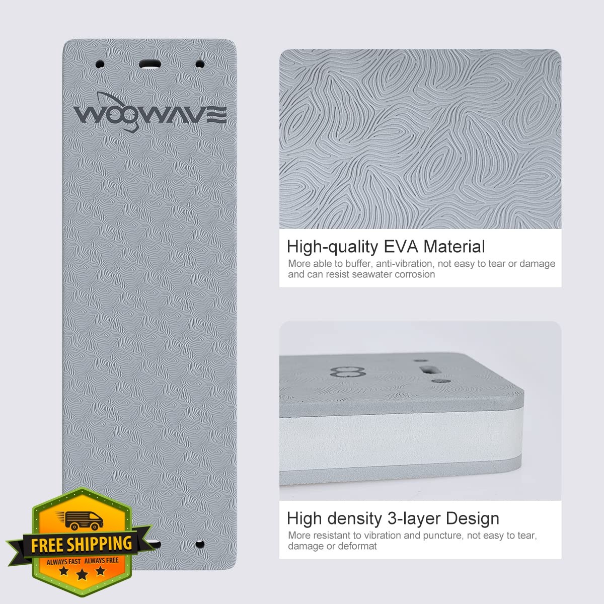 WOOWAVE 24″ Gray Boat Fender
