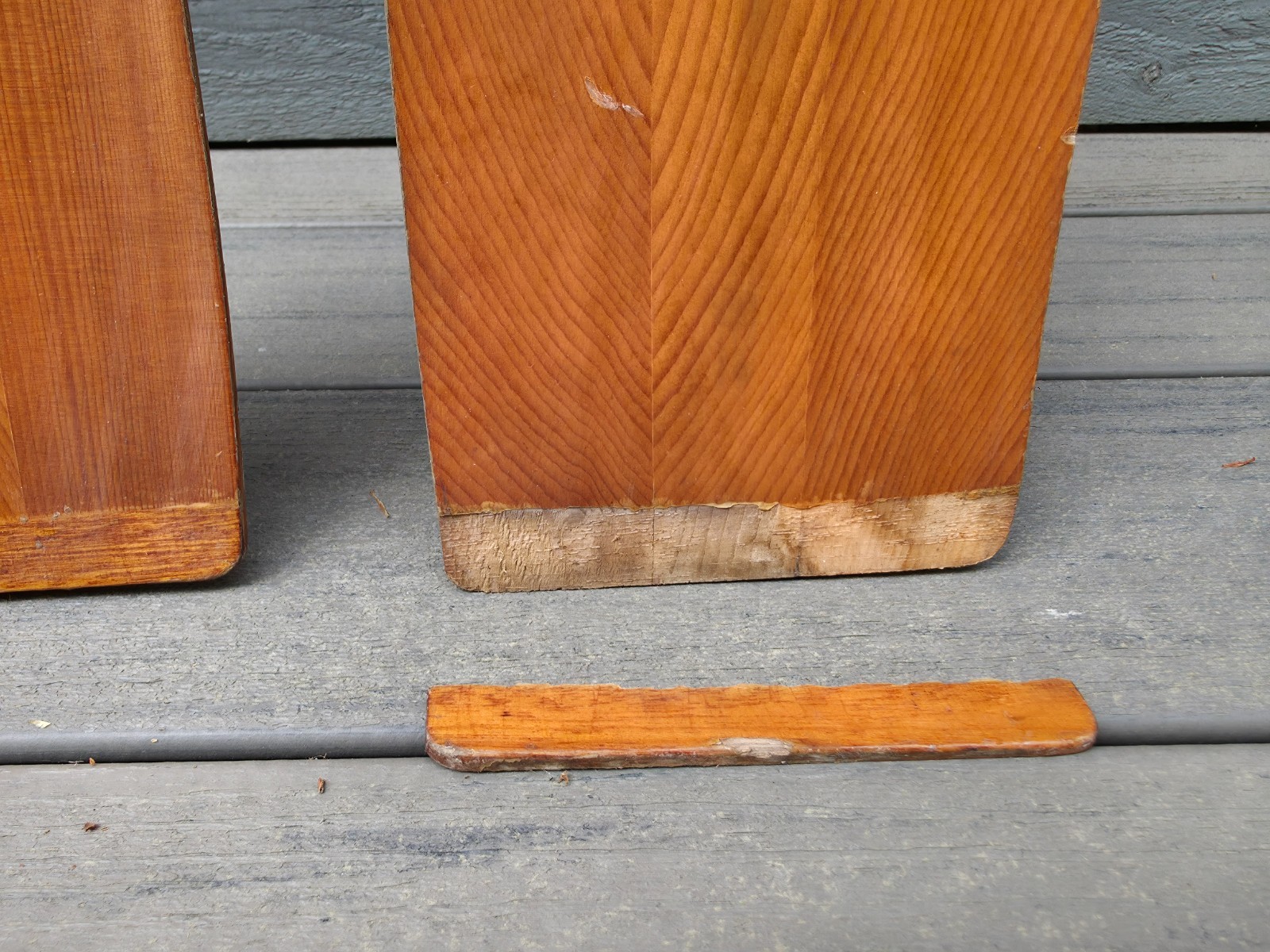 BEAUTIFUL VINTAGE Old Wooden Paddles Oars SPOON CURVED BLADES Measures 91″