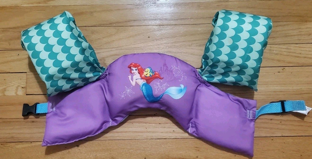 Puddle Jumper Flotation Device Aid Ariel Little Mermaid 30 To 50 Pounds Lbs EUC