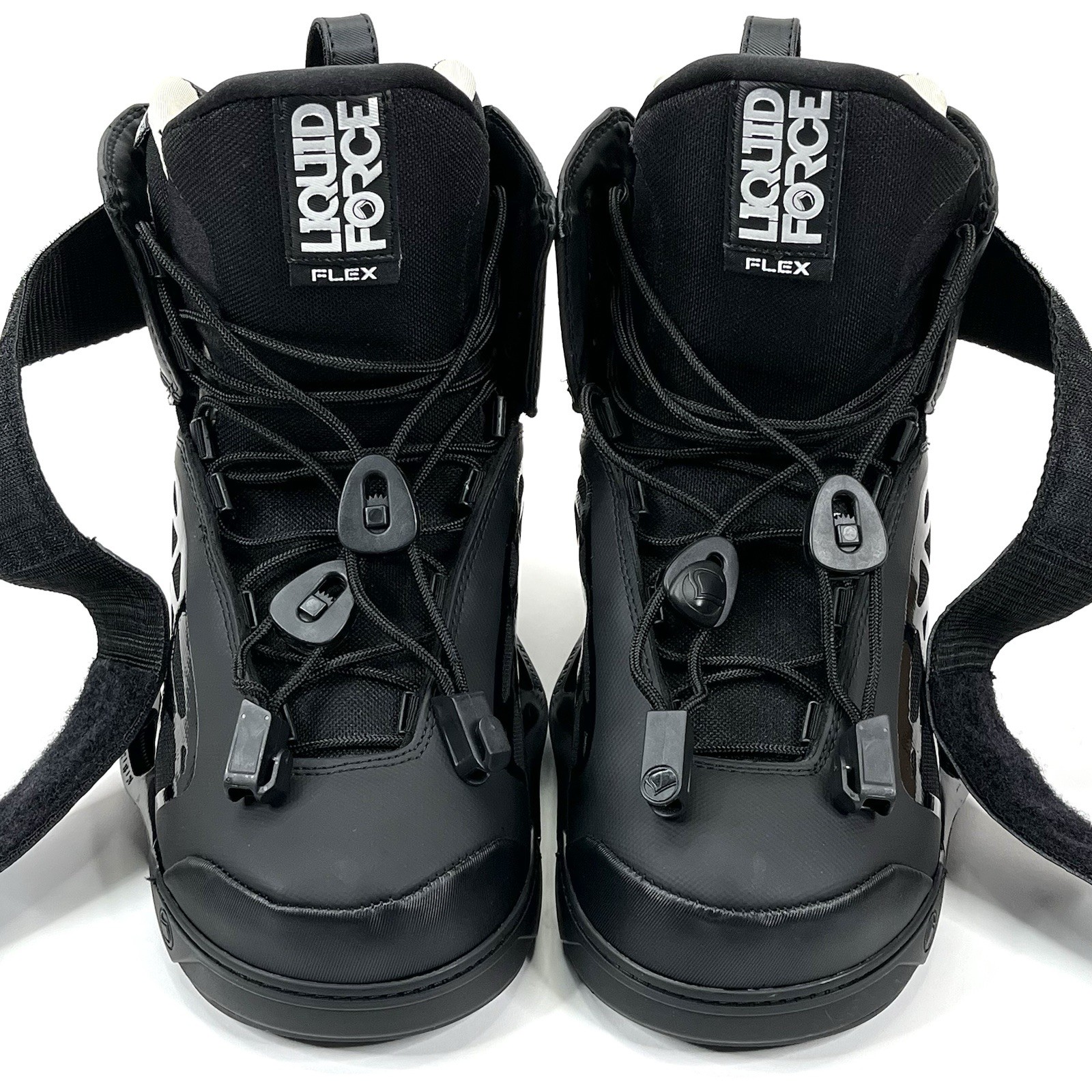 Liquid Force Flex 4D Wakeboard Bindings Black On Black Size Mens 10 11 NEW