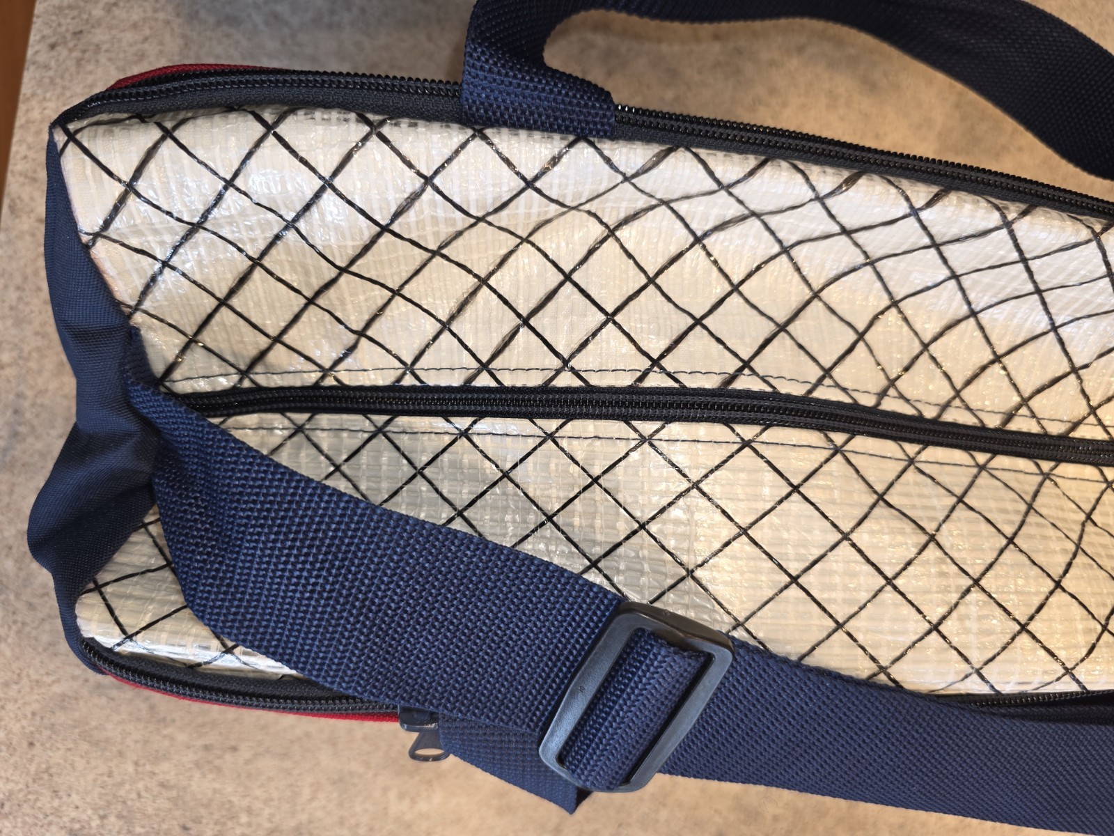 Harken Sailing Gear Bag Blue Red Waterproof Dry Tote Shoulder Strap