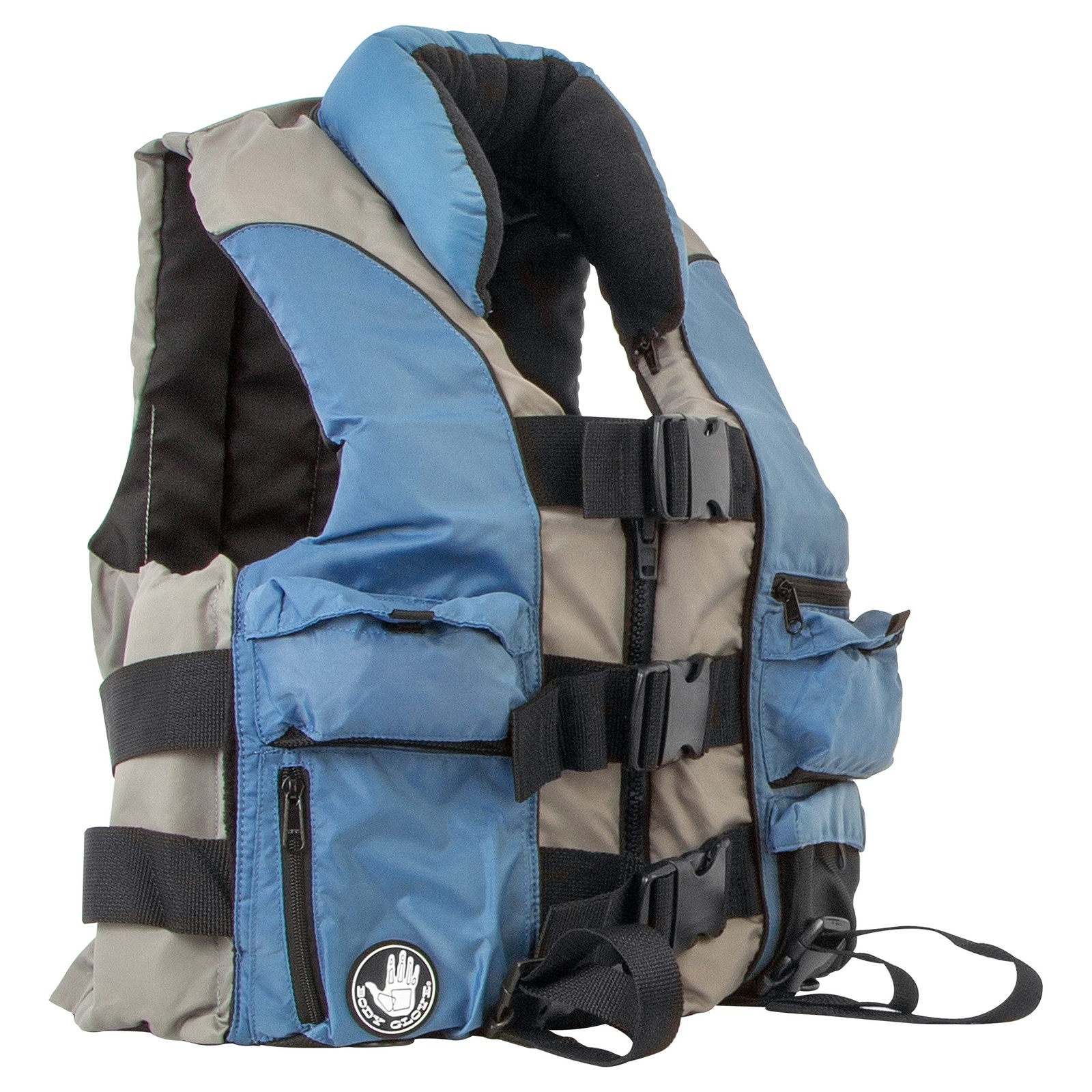 Body Glove 14270-L-BLUGRY2 Angler Fishing Vest US Coast Guard Approved Life