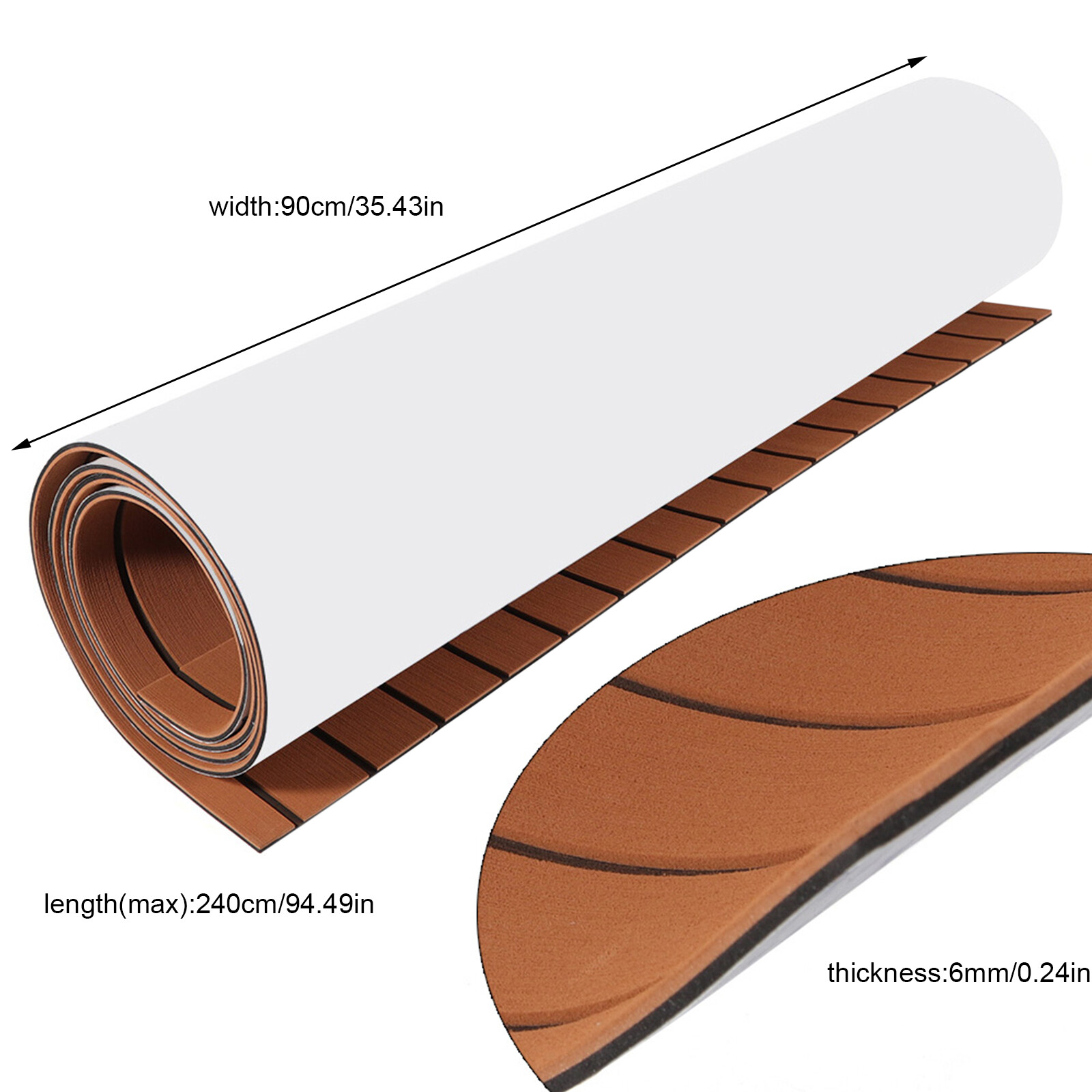 94.5″ X 35.4″ EVA Foam Boat Decking Sheet Mat Faux Teak Marine Yacht Flooring