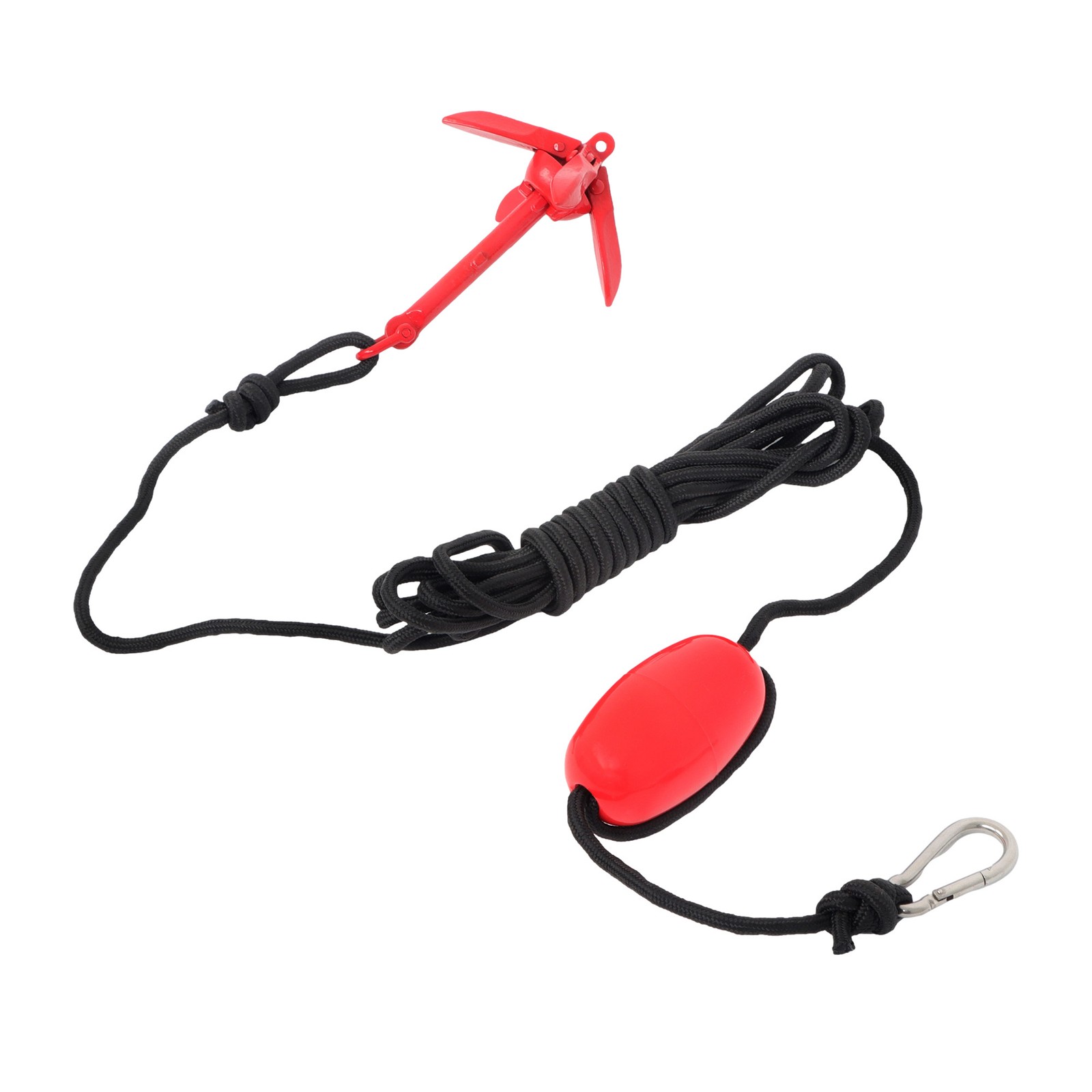 For Canoe Kayak Raft Boat 1.5LB/3.3LB/5.5LB/7.05LB Complete Folding Anchor Kit