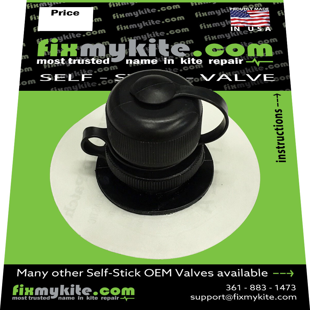 FixMyKite Self Stick Slingshot Complete Screw Kite Bladder Repair Valve