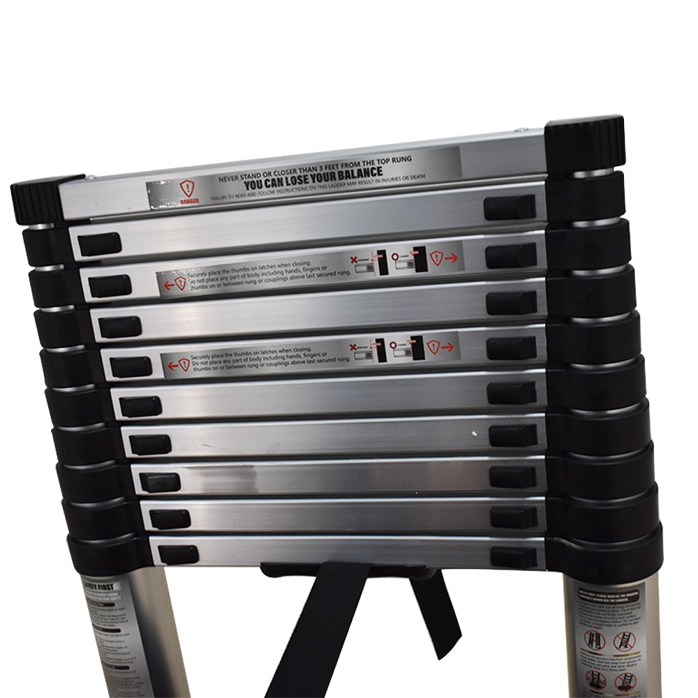 10.5FT Aluminum Extension Telescoping Heavy Duty 330lbs Lightweight Step Ladder