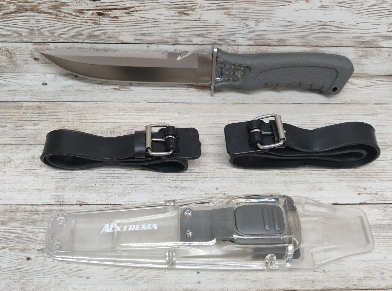 AExtrema Serrated Scuba Diver’s Snorkeling Knife w/Straps 10in 5.5in Blade