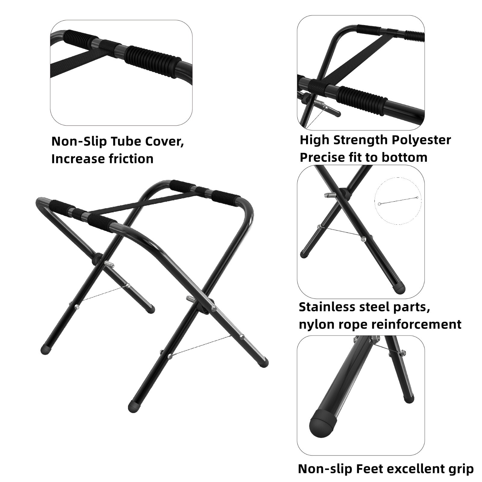 2 PC Kayak Canoe Boat Ski board Stand Rack Backet Standing Folding Freestanding