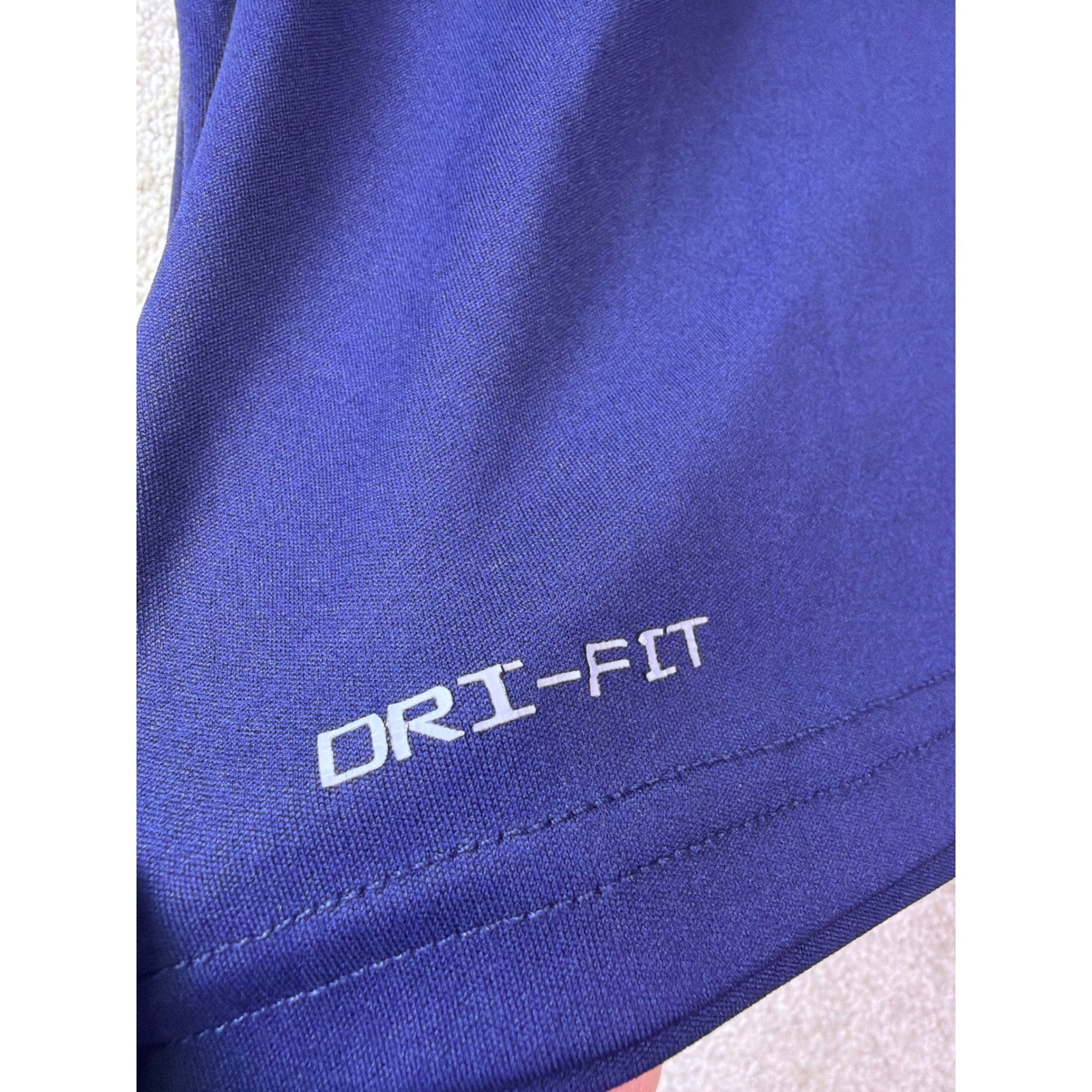 Nike Swim Rash Guard Mens Large Blue Dri-Fit UPF 40+ Short Sleeve Shirt NESSA586