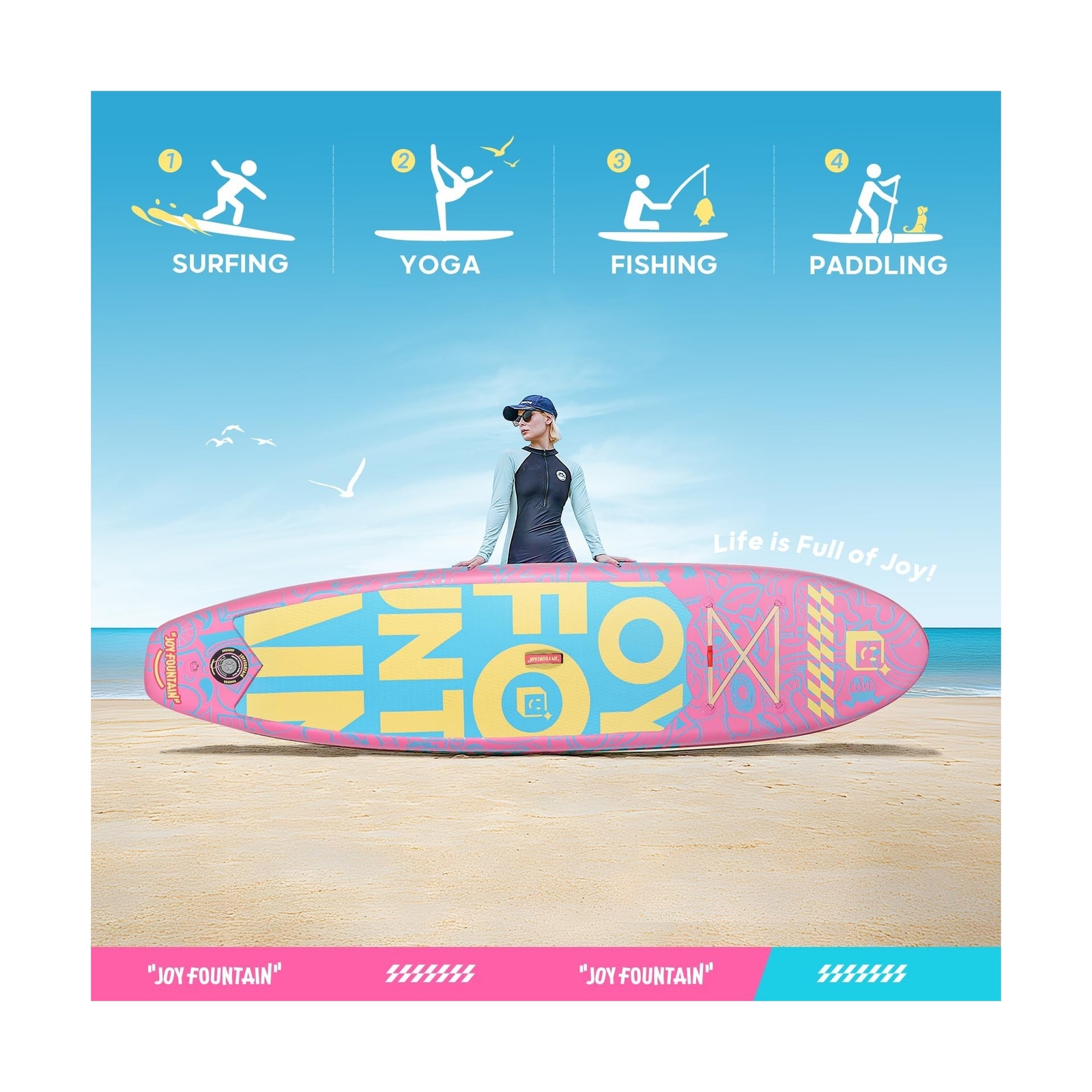 Inflatable Paddle Board,10.8’x31.5″x6″ Stand Up Paddle Boards,Premium SUP Boa…