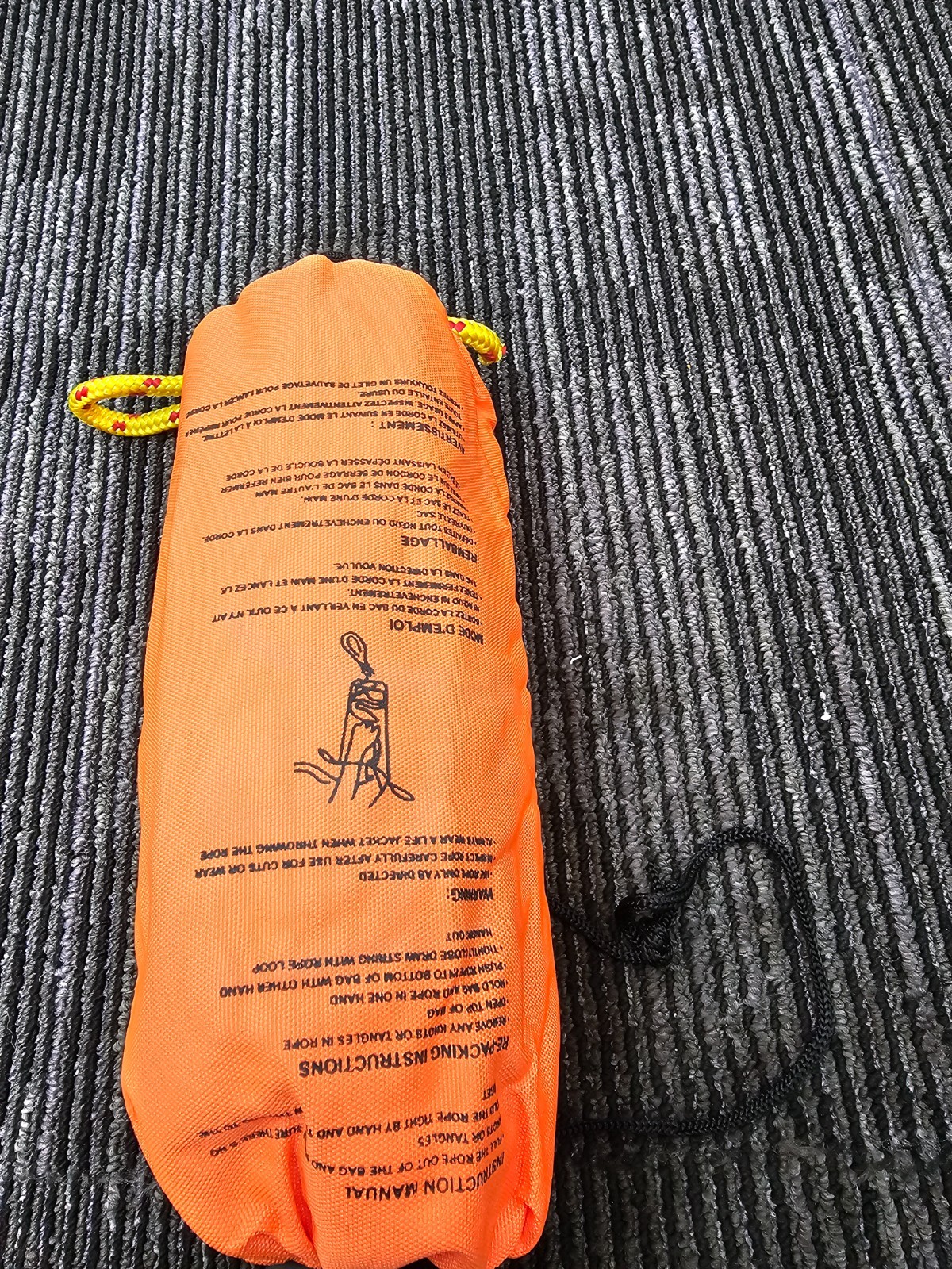 HT RTB-100 Rescue Throw Bag Safety Rope For On Water 50 feet, 3/8″ Thick