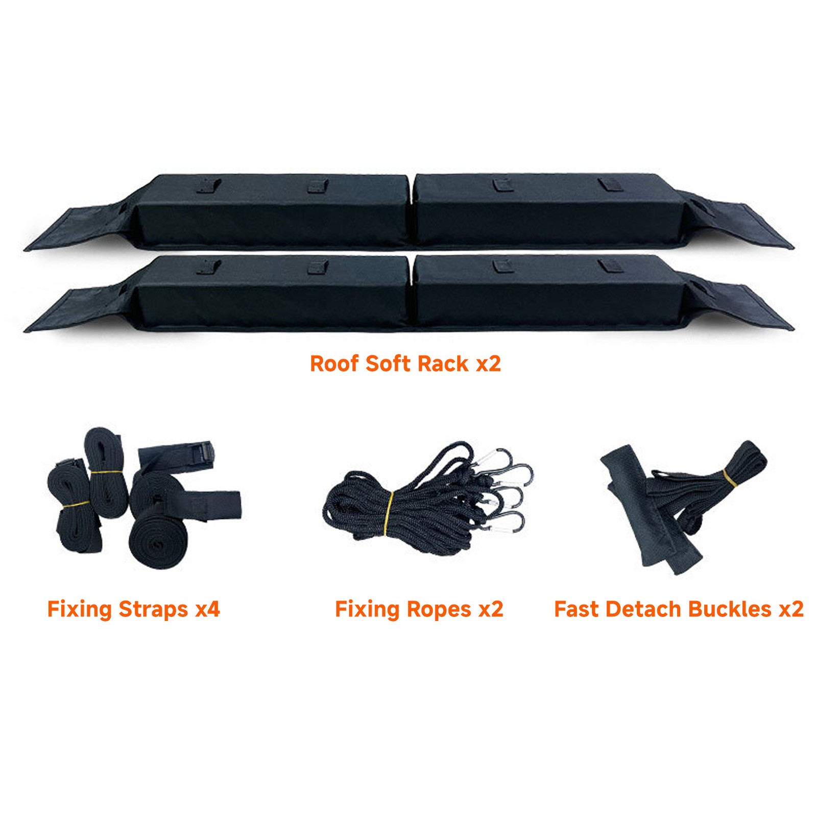 Heavy-Duty Soft Car Roof Rack Anti-Slip for Outdoor Gear Kayak Surfboard