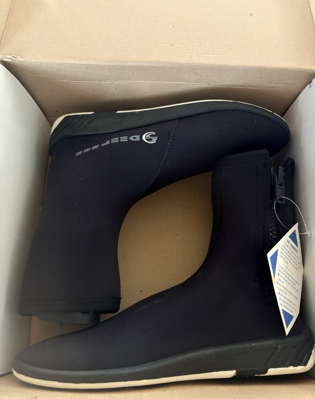 Deep See Worlds Finest Dive Footwear Men’s Black Scuba Boots Size 10 New
