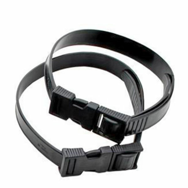 RUBBER KNIFE STRAPS for Riffe & other dive knives, quick release plastic buckles