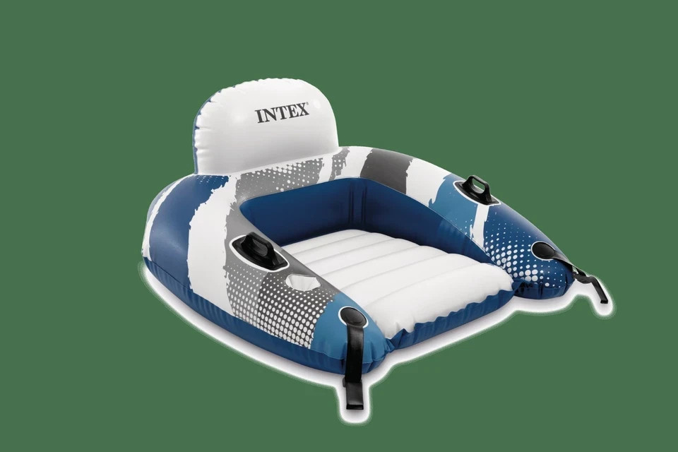 Intex Inflatable River Run Lounge Water Float Seat w/ Quick Connects Pool Lake