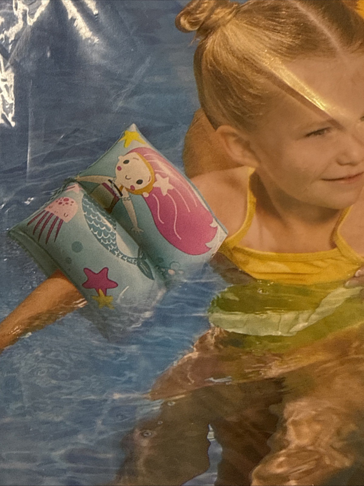 Inflatable Arm Bands Training Aid 3-6 Toddler Swim floaties girl mermaid Pool