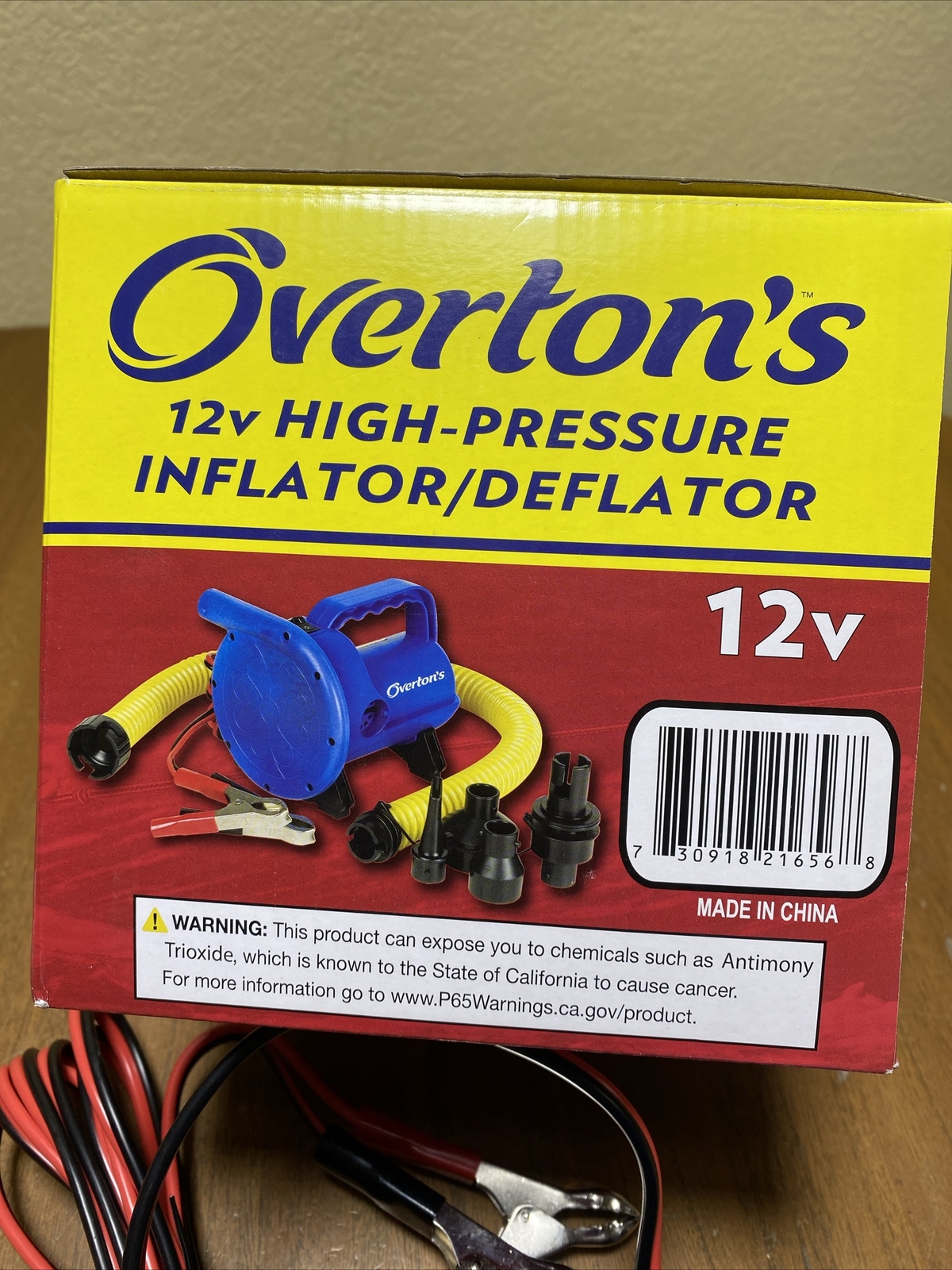 OVERTONS High Pressure PUMP Inflator & Deflator 12V MARINE AUTO BOAT