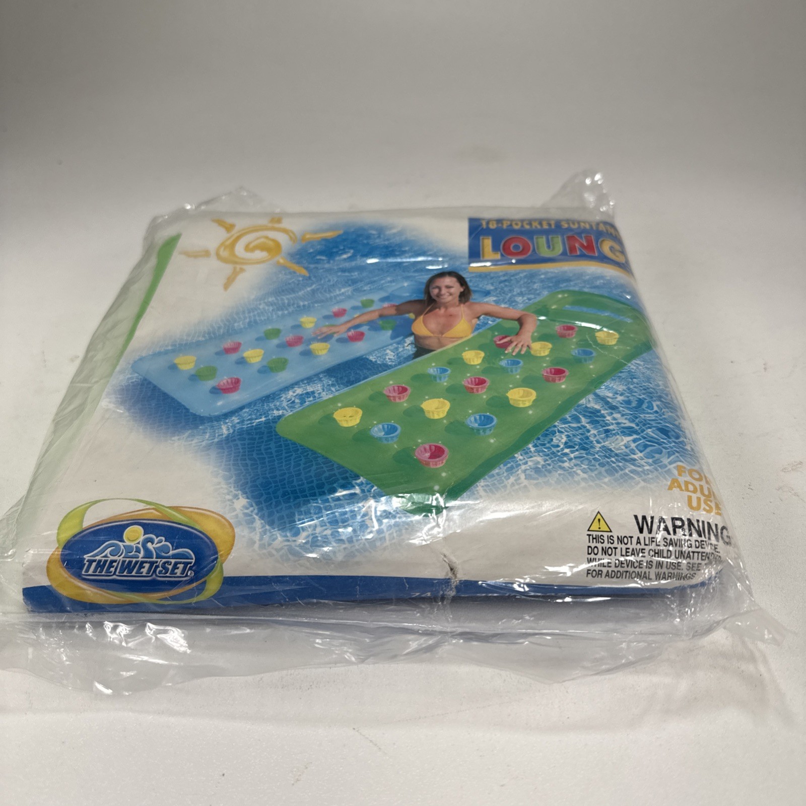 Intex 18 Pocket Suntanner Pool Float 74×28 Inflatable Lounge The Wet Set 2009
