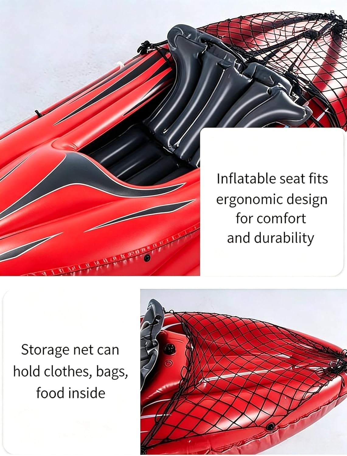Compact 9 ft Inflatable Kayak with High Output Pump & Aluminum Oars – 15 lbs