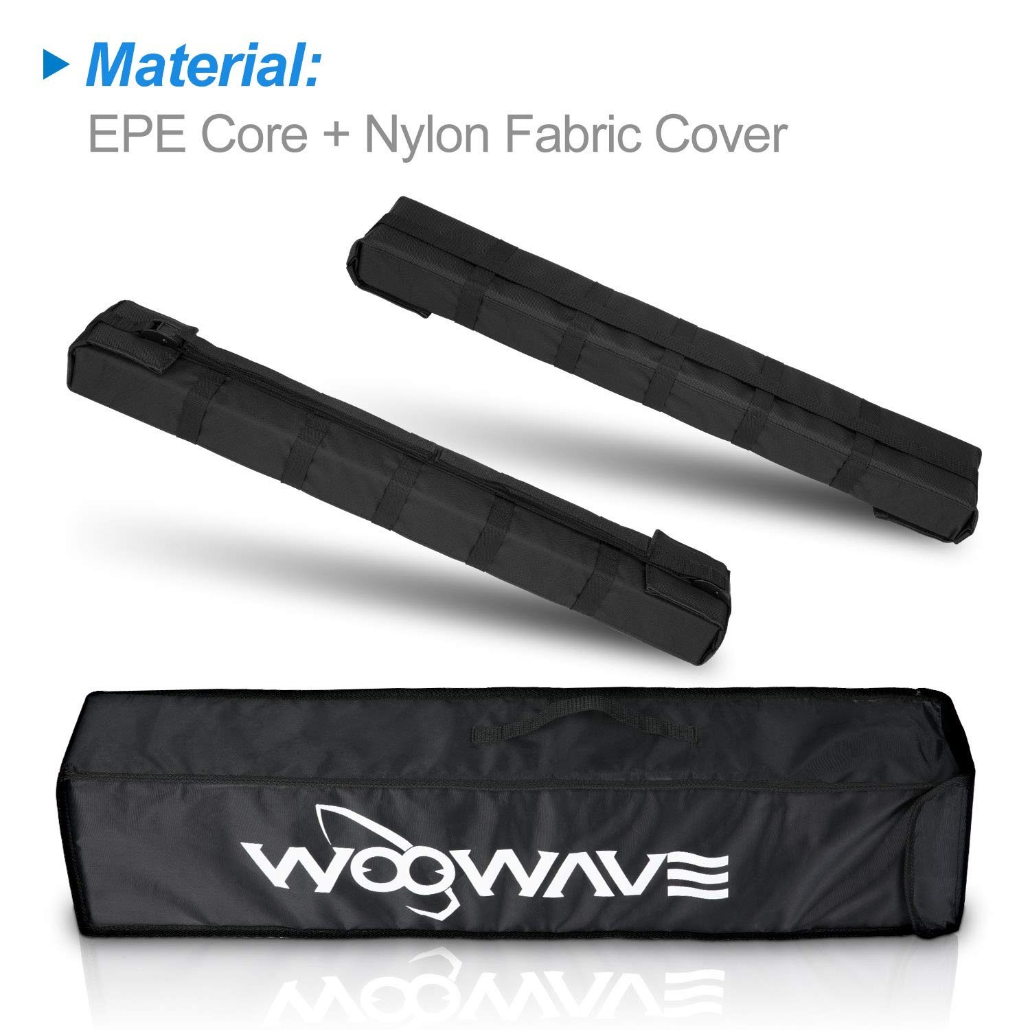 WOOWAVE Premium Kayak Roof Rack Pads Universal Car Soft Roof Rack Kayak Carri…