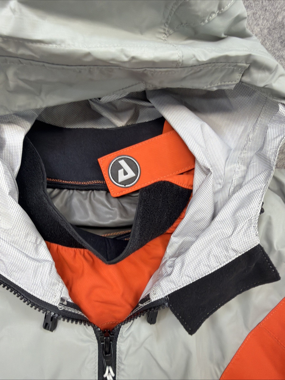 Peak X3 UK Whitewater Kayaking CagouleJacket Orange Grey Waterproof 1/2 Zip EUC