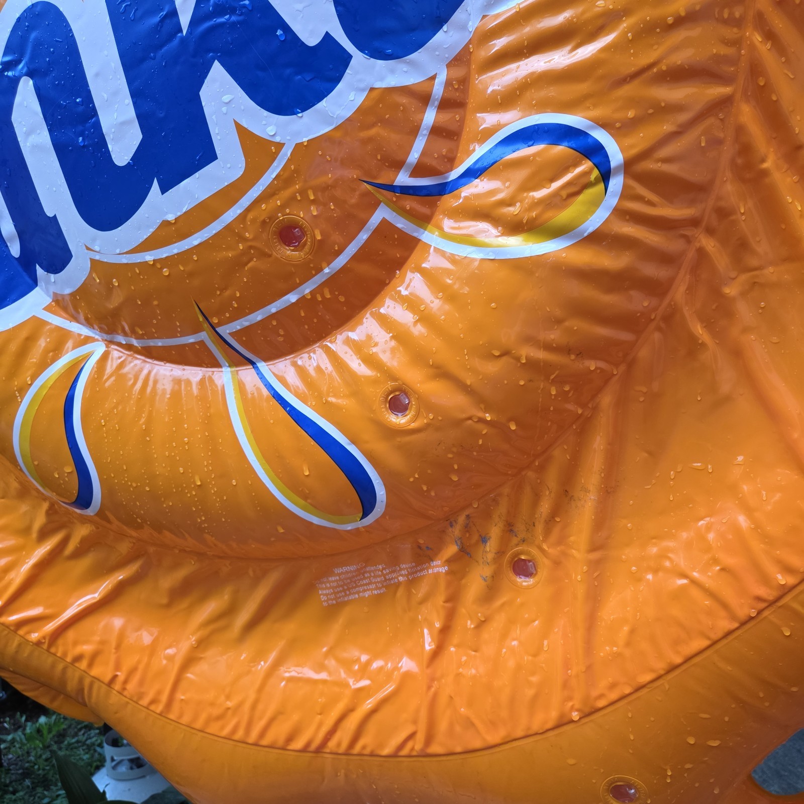 SUNKIST Orange Soda Sun Float 5.5 Feet Wide Durable Pool Lake Inflatable Summer