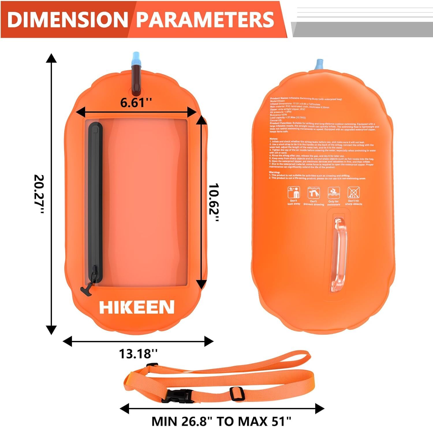 Swimming Buoy Tow Floats for Open Water Swimming, Swim Buoy Dry Bag Phone Case