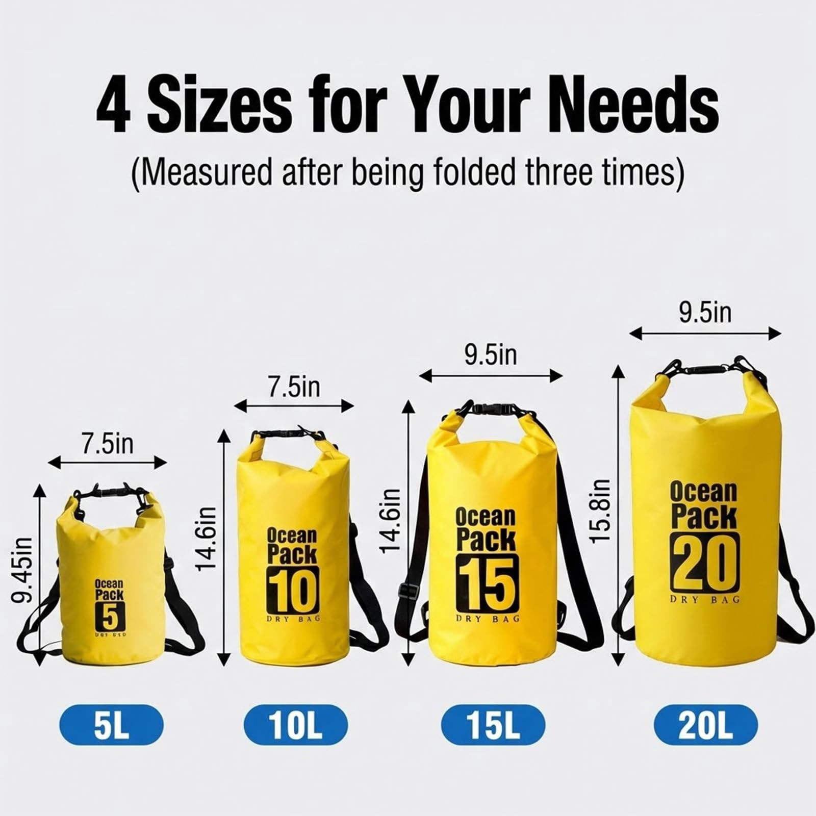 Floating Waterproof Dry Bag 5L/10L/15L/20L for women-Lightweight&Small waterp…