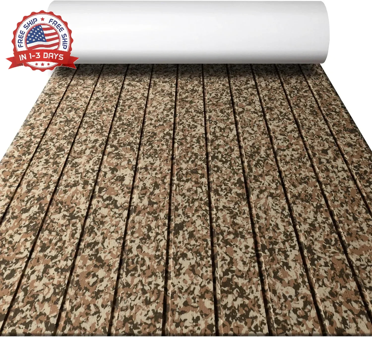 FOCEAN EVA Foam Boat Flooring, Sea Vinyl Decking Camo Deck Mats with self Adhesi