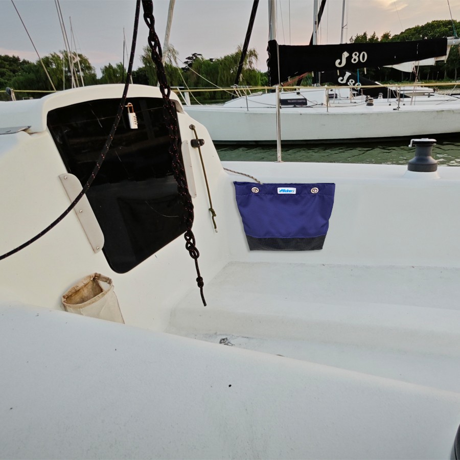 Flicker Marine Rope Storage Bag–Waterproof Line Organizer Pouch with Mesh Bottom