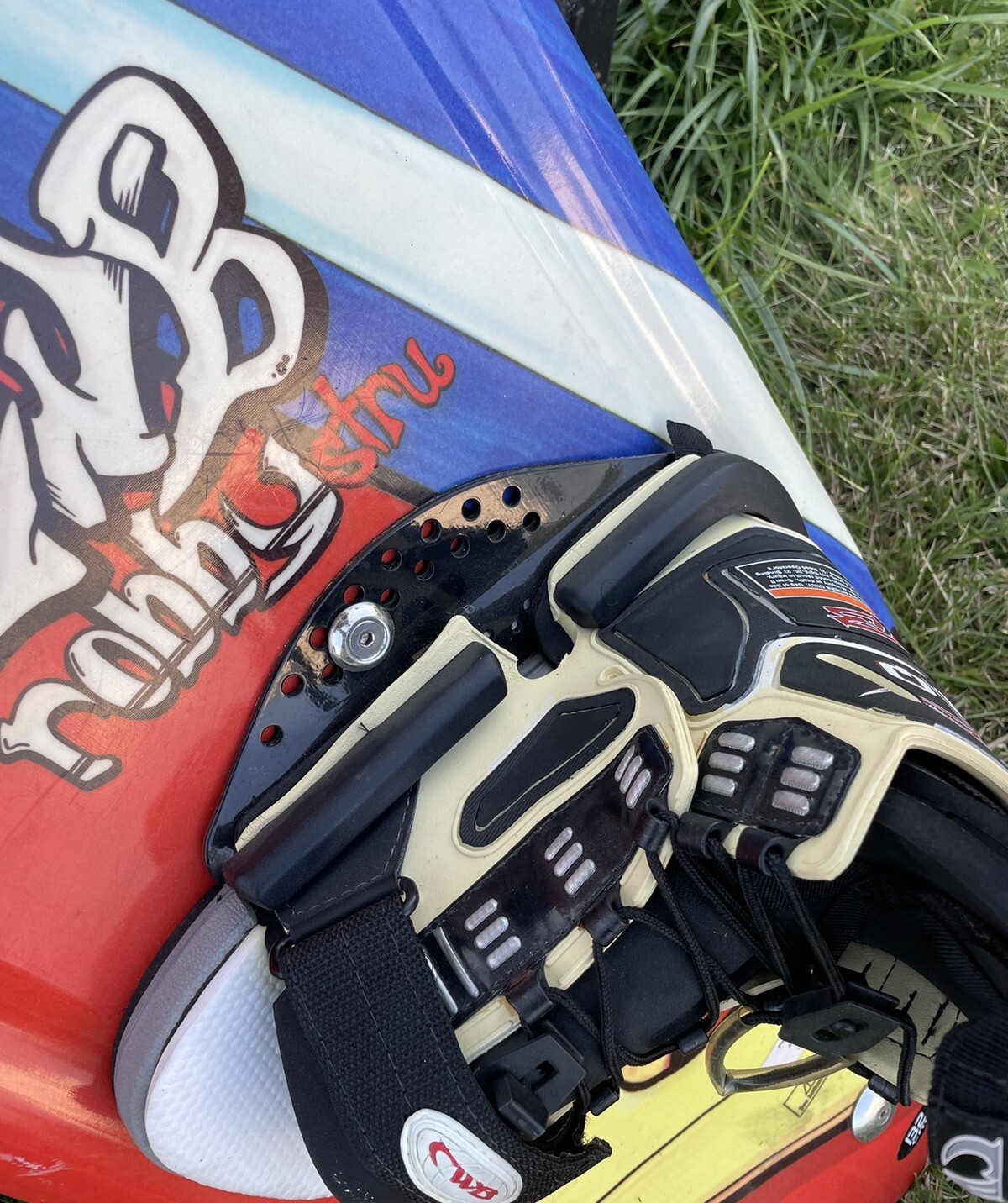 Vintage Cwb Robby Stru Wakeboard 132cm W/ Torq Bindings Large/XL Pro Model 3082