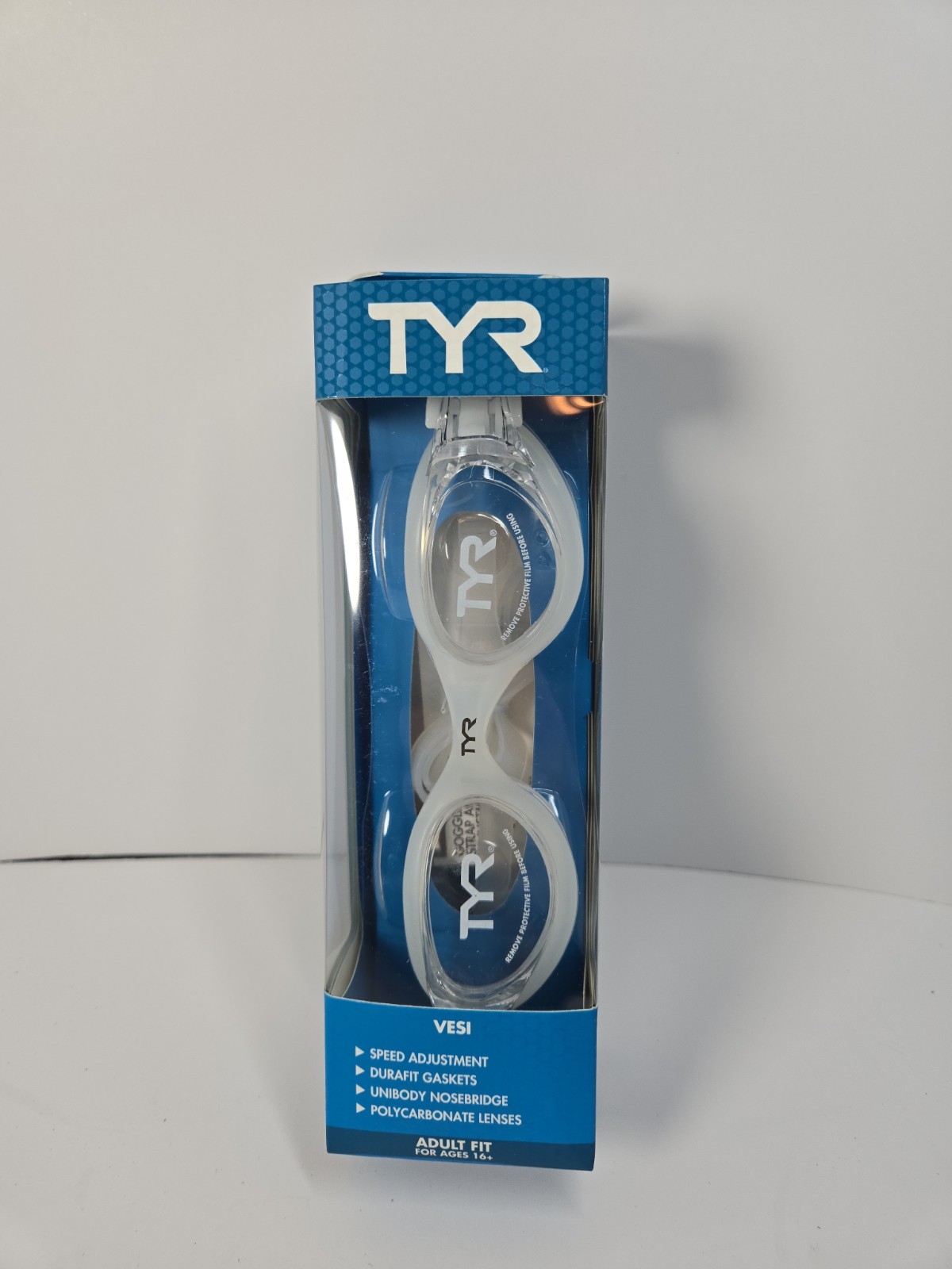 TYR Vesi Adult Swim Goggles Ages 16+ UV Anti-Fog Protection