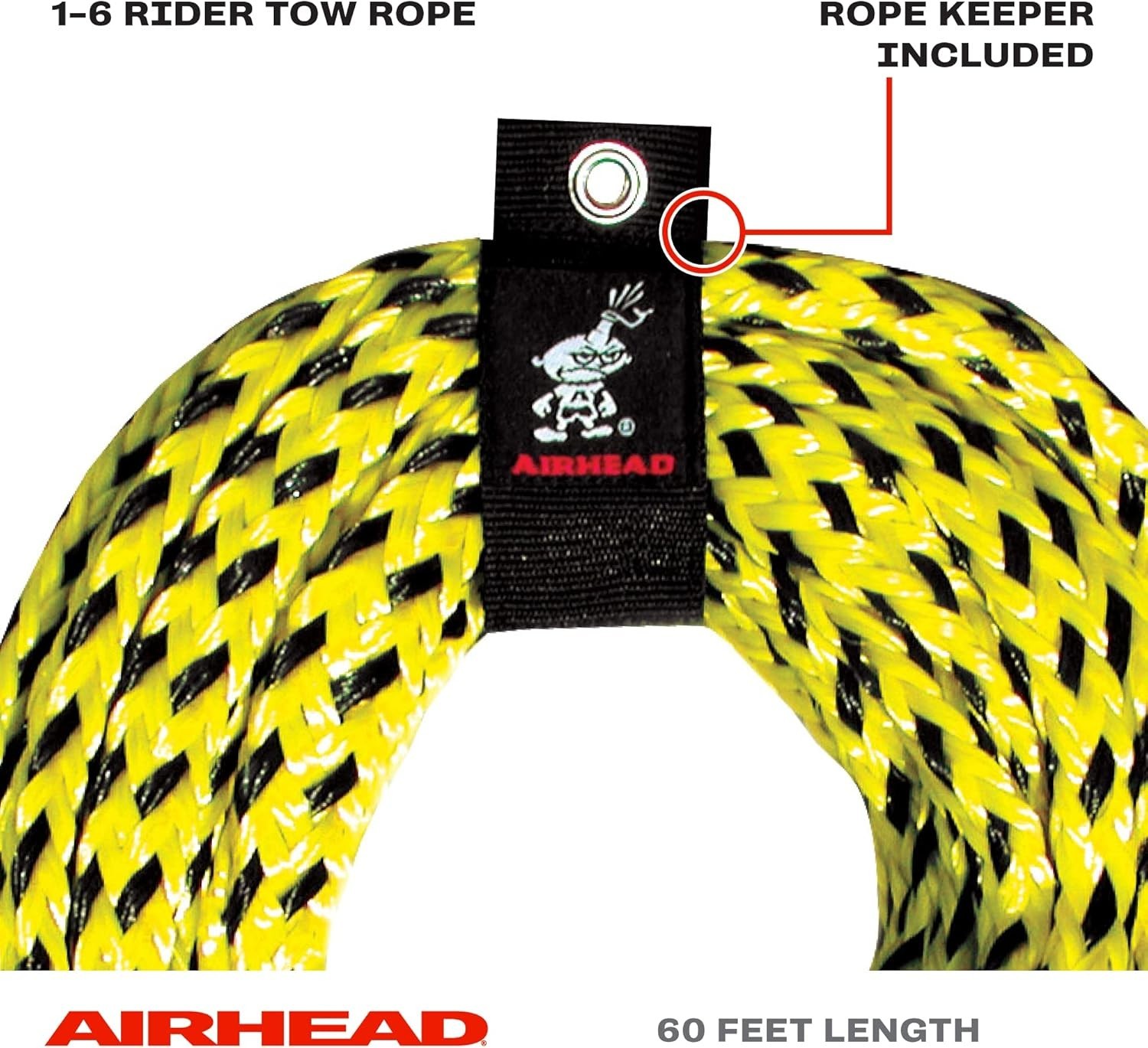 Heavy Duty 60Ft Tow Rope for Towable Tubes, Up to 6,000Lb Break Strength, UV …