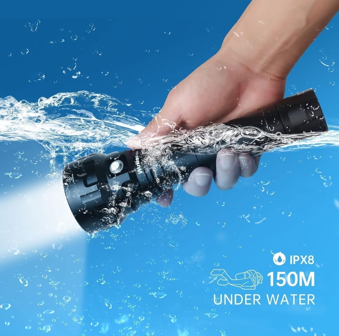 Wurkkos DL40 Diving Flashlight, Bright Max 5000 Lumen Scuba Dive Light with 4…