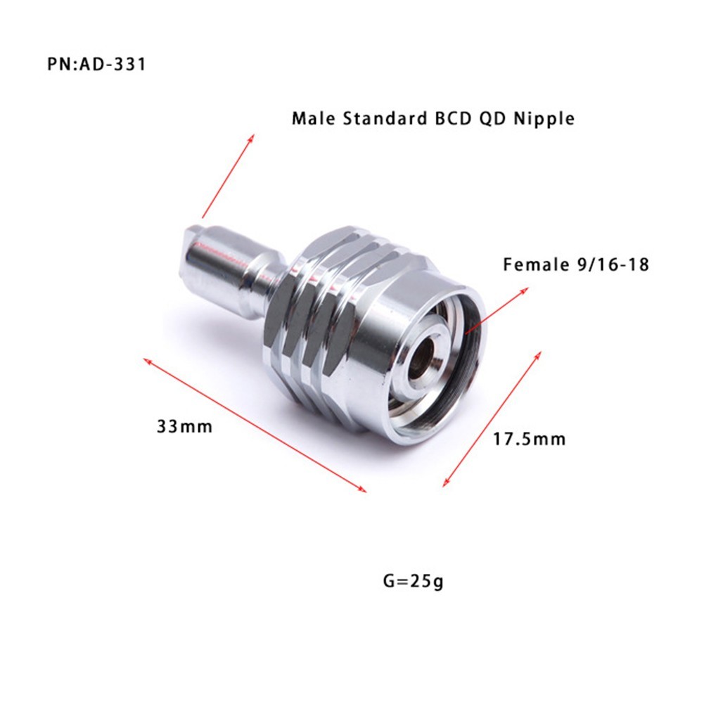 Enhanced Scuba Diving Adapter Male to Female UNF For Regulator Quick Release