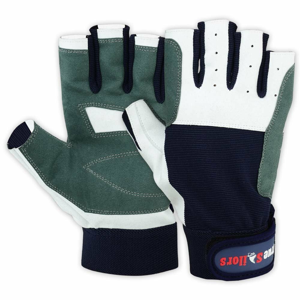 Men Sailing Gloves 3/4 Finger Grip Cut Yachting Rope Kayak Dinghy Fishing Gloves