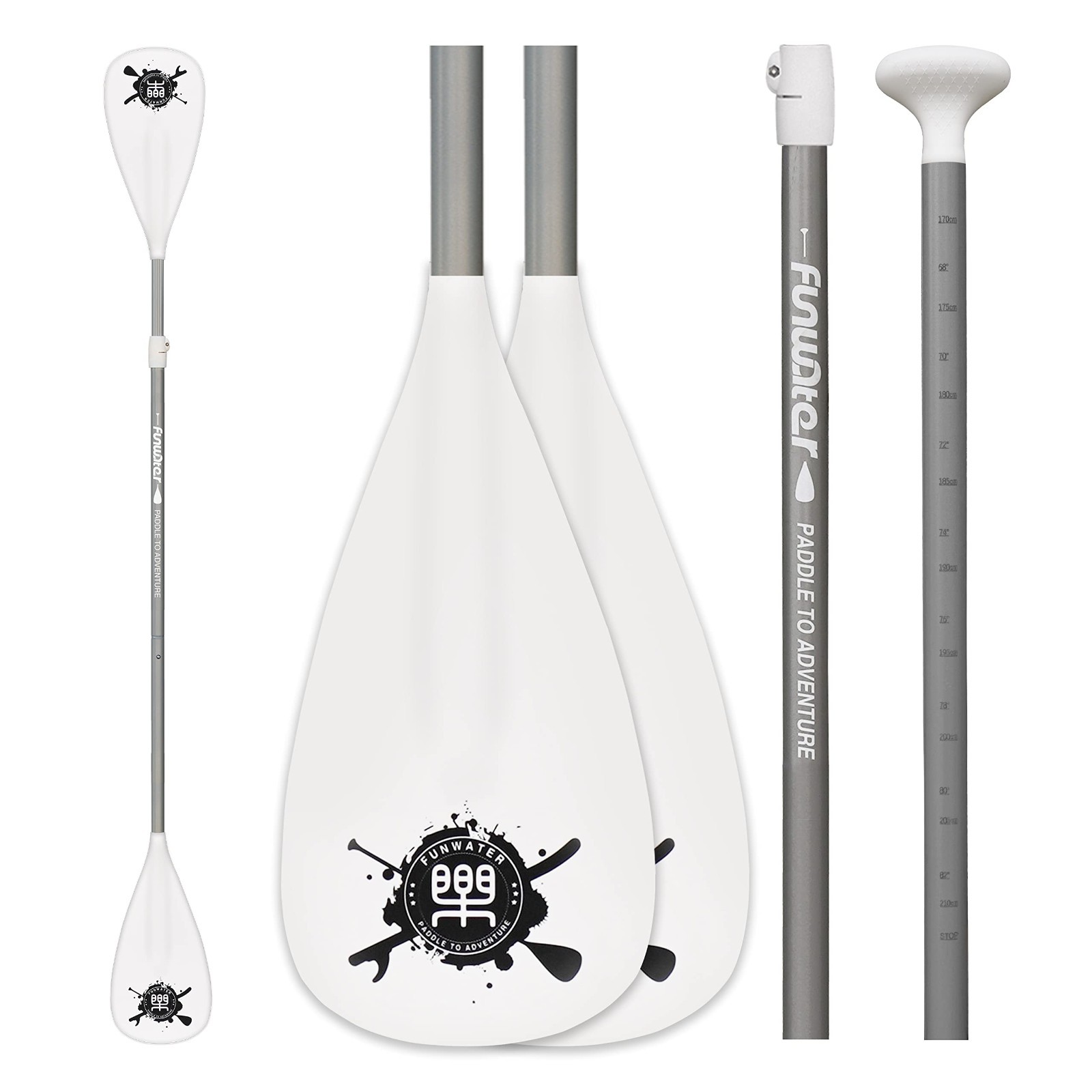 Adjustable 3-Piece SUP Paddle – Lightweight Floating Paddle Board Oars – Durable