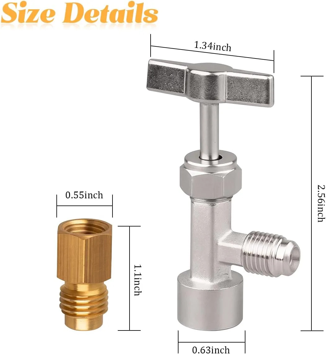 Automotive R134A Self Sealing Can Tap AC Puncture Freon Can Tap R134A Adapter