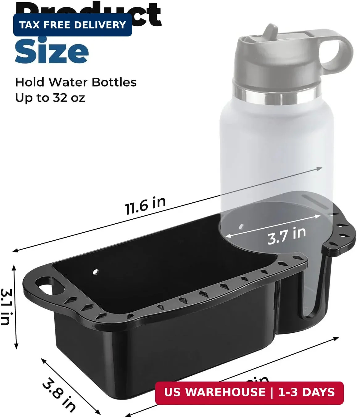 KEMIMOTO Boat Cup Holder Caddy Organizer, Marine Cup Holder Universal Fit for Ba