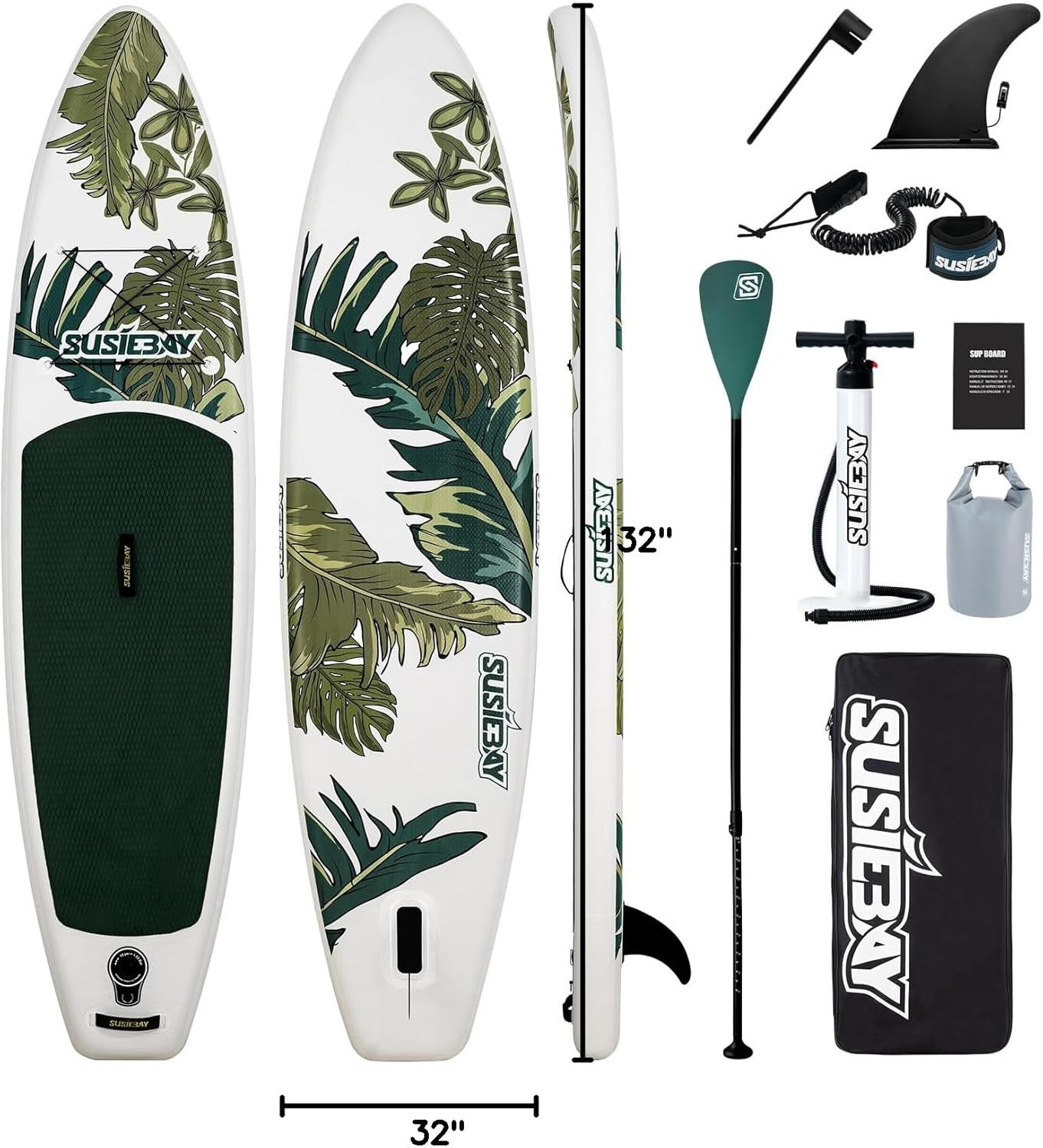 Inflatable Stand up Paddle Board, 11Ft 10‘6“ Paddle Board for Adults & Youth, Du