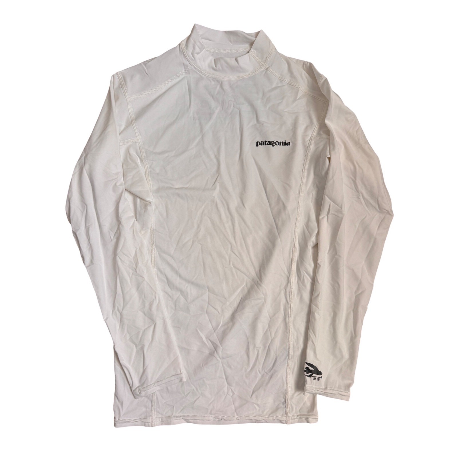 Patagonia Mens XS Long-Sleeved R0 Surf Top White Rashguard UPF 50 86141 NWOT
