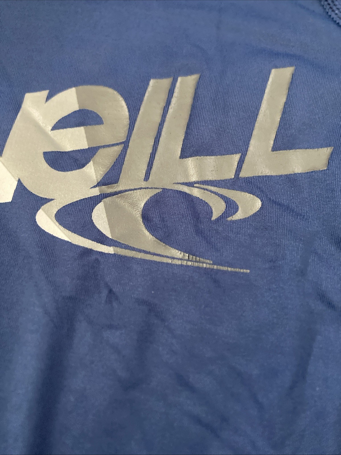 O’Neill Blue Gray White Long Sleeve Rash Guard 50+ UV Kids Size 14 *See Descrip*